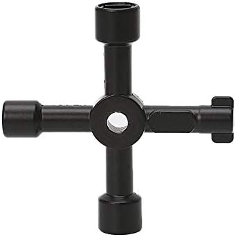 HESDEL Triangle Key Wrench Multifunction Electric Meter Cabinet Elevator Hand Tool - Black