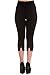Hell Bunny Tina 50s Vintage Retro Style Capri Trousers 3/4 Length Pedal Pushers - Black (L)