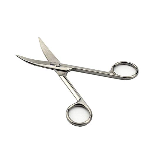 FUNZON Eyebrow Scissor for Men and Women Curved Craft Scissors Made of Stainless Steel 1Pcs FBP001