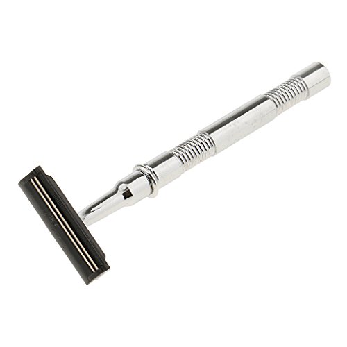 MagiDeal Mens Beard Shaving Grooming Kit, Brush, Safety Straight Razors, Alloy Bowl and Stand Base - Thumbnail 3