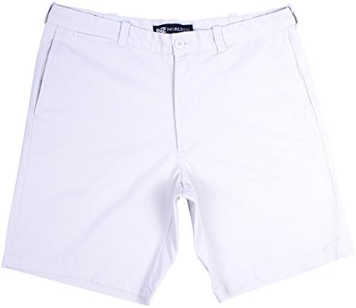 Mens Shorts | Chino Shorts For Men Solid 19 Inch Twill (White,32)