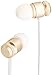 Amazon Basics in-Ear Headphones with Flat Cable and Universal Mic - Gold