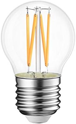 LVWIT 4W G45 E27 LED Filament Golfball Bulb, 6 Pack, 470Lm 40W Replacement, Non-dimmable, Warm White 2700K 80Ra