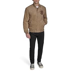 Tommy Hilfiger Men's Faux Suede Logo Varsity