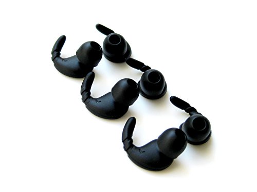6pcs (B-NSTB) Left and Right Side Stabilizers Fins Wing Eartips Adapters for In Ear Earphones with 4mm to 6mm Nozzle Attachment