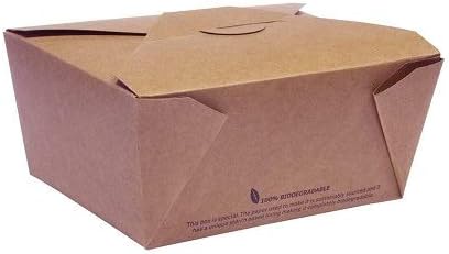 #8 Takeaway Brown Box Eco Version, Disposable Containers For Salads And Burgers, Cardboard Container, Biodegradable Sauce Pie Meal Box, Recyclable Compostable Paper Box, Eco Friendly Take Out Box (35)