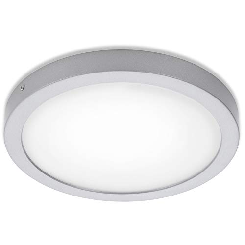 Briloner Leuchten LED Aufbauleuchte, Deckenlampe GU10, Reflektor schwenkbar, 400 Lumen, 3.000 Kelvin, Schwarz, Ø 30 cm