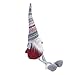 GMOEGEFT Scandinavian Christmas Gnome Plush, Swedish Tomte, Nordic Santa Gnome, Holiday Home Decoration Birthday Gift, 17 Inches (Grey Geometry Sit)