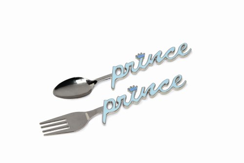 Mud Pie Baby Little Prince Spoon and Fork Set
