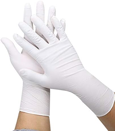 BATH CUBE Latex Medical Examination Disposable Powdered Hand Gloves (Small) -100 Pieces