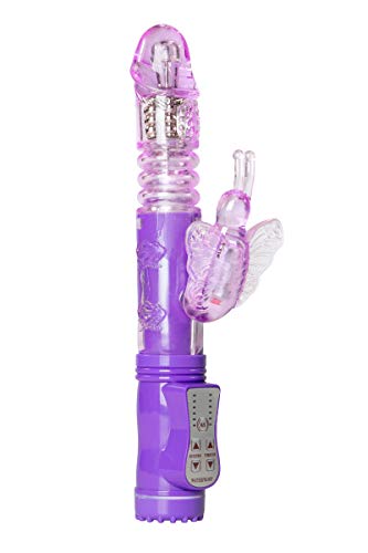 EasyToys - Butterfly Vibrator - Purple - 24 cm - G Spot Vibrator Stimulator - Wand Vibrator - Discreet Packaging