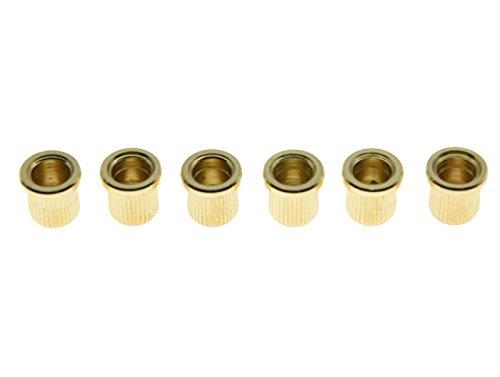 Dopro Set of 6 Gold Guitar String Through Body 5/16" String Ferrules for American Standard Telecaster