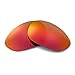 Walleva Two Pairs Polarized Replacement Lenses For Oakley X Metal XX Sunglasses - Fire Red + Ice Blue