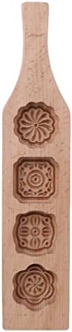 TraveT Chinese Traditional Mini Wooden Mid-autumn Festival Mooncake Mold Muffin Cups Ice Cake Mold, 1#