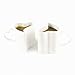 Granvela Coffee Mugs Pure Bone China Heart Shape Designed artworks Set of 2 cups Novelty Gift for Couple