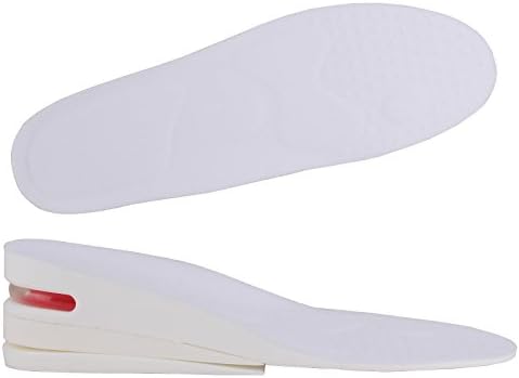 Y2C Women's 3-Layer Height Increase Elevator Shoes Insoles (Approx 2.4 inches) White 5-8.5 and Random Gift