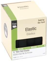 Dritz Non-Roll Elastic 3/4"X18 Yards-Black (1-Pack)