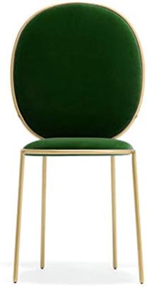Bar Stool, Wrought Iron Bar Chair Golden High Stool Cotton and Velvet Cushion Modern Dining Chair Suitable for Bar Cafe Restaurant Front Deskliving Room (Color : Green2)