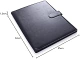 Mymazn A4 Faux Leather Clipboard Folder Conference Folder Black view 10