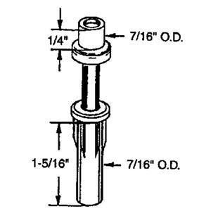 Photo 1 of Prime-Line Slide-Co Brown Steel Pivot and Guide 1 pk