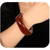 JWICOS Resin Bangle Bracelet for Women Acrylic Cute Chunky Bracelet for Women Exaggerated Irregular Acrylic Resin Wristband Bracelet Bangle