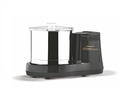 Butterfly Rhino Plus Steel Table Top Wet Grinder, Black