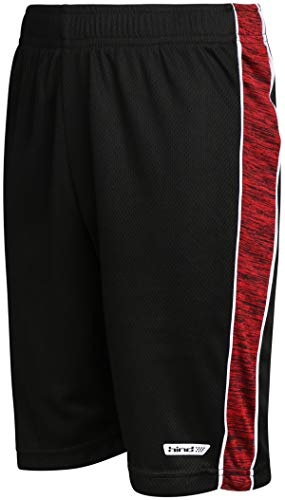Hind Boys 4-Piece Shirt and Shorts Athletic Outfit Set, Red/Heather Grey, Size 10'