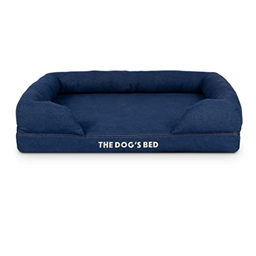 The Dog’s Bed Cover – Replacement Cover, Blue Denim, Medium