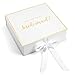 Bridesmaid Proposal Box with Gold Foiled Text | Set of 1 Empty Box | Perfect for Will You Be My Bridesmaid Gift and Wedding (White Bridesmaid, 1 Box)