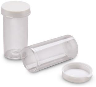 MyMagnetMan Clear Plastic Styrene Vials Tube Containers with Snap Caps for Crafts Pills beads coins seed Organizer (24)