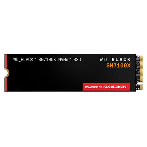 WD_BLACK SN7100X NVMe SSD 2TB (up to 7,250 MB/s read speeds, officially licensed for ROG Xbox Ally (X) & PC, PCIe Gen4, SANDISK TLC 3D CBA NAND, 1 Month Xbox Game Pass Ultimate) POWERED BY SANDISK