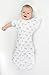 Amazing Baby Transitional Swaddle Sack with Arms Up Mitten Cuffs, Tiny Elephants, Blue, Medium, 3-6 Months (Parents’ Picks Award Winner)