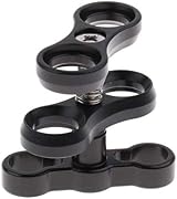 Peastrex 2x 1" Aluminum Ball Clamp Mount for Underwater Diving Camera Light view 2