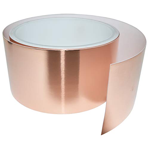16 Feet of 2 Inch Wide Copper Foil Tape with Adhesive - Conductive on Both Sides for EMI Shielding, Electrical Repairs, Engineering Projects, Arts & Crafts, or Stained Glass - EX ELECTRONIX EXPRESS - Thumbnail 6