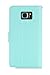 FYY Luxury PU Leather Wallet Case for Galaxy Note 5, [Kickstand Feature] Flip Folio Case Cover with [Card Slots] and [Note Pockets] for Samsung Galaxy Note 5 Mint Green