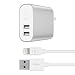 Belkin Boost Charge 2-Port Wall Charger + Lightning Cable (24W Multi-USB Charger for iPhone 11, 11 Pro, 11 Pro Max, XS, XS Max, XR, Samsung Note 9, S9, S9+ and more)