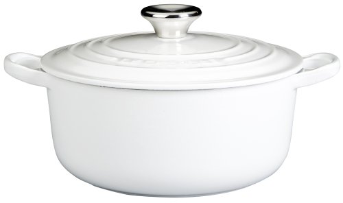 Le Creuset Enameled Cast-Iron 5-1/2-Quart Round French Oven, White