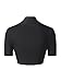 HUHOT Womens Versatile Open Front Lightweight Short Sleeve Bolero Shrug X-Large Black
