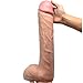 16.14 Inch Huge 3 Inch Thick Oversize Realistic Dildo, Female Masturbation Massive Adult Toy for Women Couple(Skin)