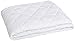 Amazon Basics Hypoallergenic Quilted Plush and Breathable Mattress Topper Pad, 18 Inches Deep, Queen, White