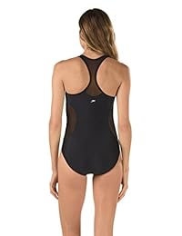 Bañador de malla ecológica para dama, talla XS, color negro