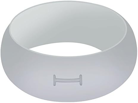 IFREEST Womens Mens Silicone Wedding Rings Affordable Outdoor working Rubber Band Flexible Comfortable Fit For Active Atheltes, Yoga, Exercise, Fitness - Light Gray Size 11