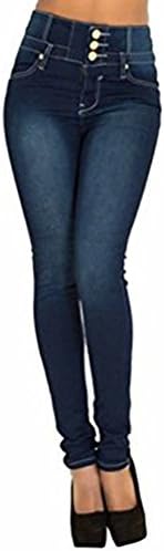 ABCWOO Womens High Waisted Slim Jeans Stretchy Skinny Jeggings Distressed Denim Pant Blue Medium