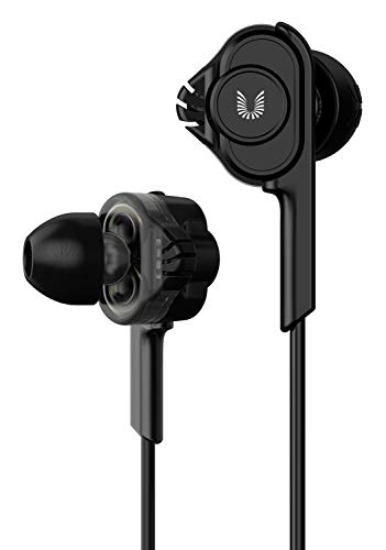 Earphones with Microphone Double Driver ArkarTech T6 Wired Headphones In-Ear Stereo Earbuds Built-in Noise Isolating Mic Powerful Bass with 3.5mm Audio Output for iPhone, Laptop, Tablet, PC and Other Devices