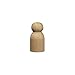 1-1/8 inch Baby/Pawn | 100 Pack | Unfinished Wood Peg Dolls for Crafting Projects, Miniature Figure Creation, and Small World Play