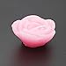 AQUEENLY Floating Candles, Pink Rose-Shaped Flower Candles for Wedding, Party, Home Decor, 12 Piece