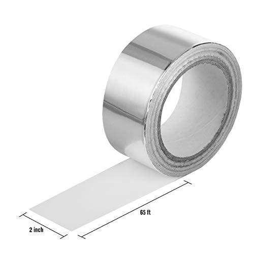 Vasdoo Professional Grade Aluminum Foil Tape/Aluminum Tape -4.2 Mil (2 Inch x 65 Feet) - Perfect for HVAC, Sealing & Patching Hot & Cold Air Ducts, Metal Repair