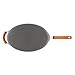 Rachael Ray Hard-Anodized Nonstick 3-Quart Covered Oval Sauté, Gray with Orange Handle