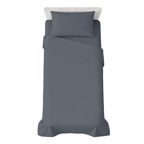 hermet Set Lenzuola Letto Singolo in Tinta Unita, 3 Pezzi, Lenzuolo con Angoli, Lenzuolo Piano, Federa 50x80, Angolo 30 cm, Morbida Microfibra, Certificato Oekotex, No Stiro