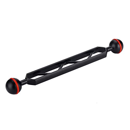 WeiHe 8"/20.5cm Double 1" Ball Arm for Connecting Strobe/Video Light to Underwater Housing